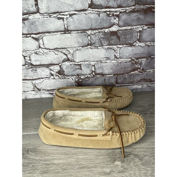 Minnetonka Cally Suede Faux Fur Lined Slip On Slippers Women Sz 10M US/41EU 4052 - Picture 11 of 16